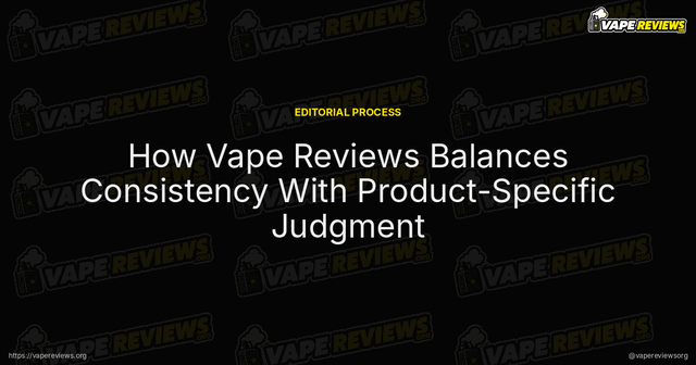 How Vape Reviews Balances Consistency With Product-Specific Judgment article image
