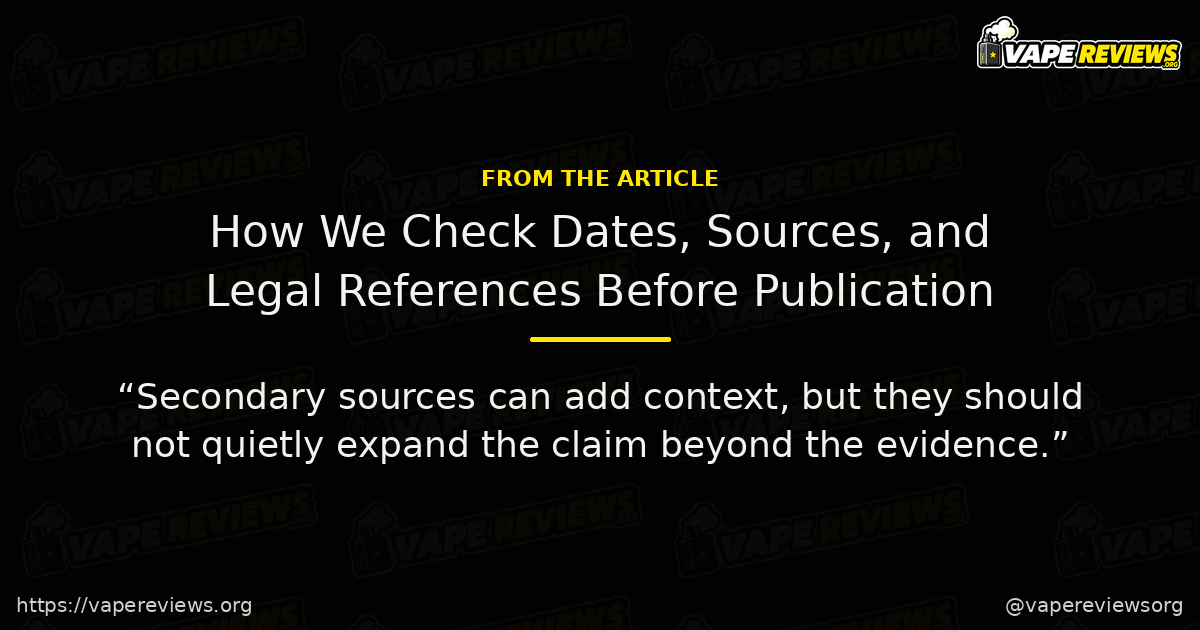How We Check Dates, Sources, and Legal References Before Publication key excerpt How We Check Dates, Sources, and Legal References Before Publication article quote graphic