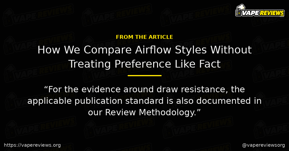 How We Compare Airflow Styles Without Treating Preference Like Fact key excerpt How We Compare Airflow Styles Without Treating Preference Like Fact article quote graphic
