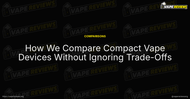 How We Compare Compact Vape Devices Without Ignoring Trade-Offs article image