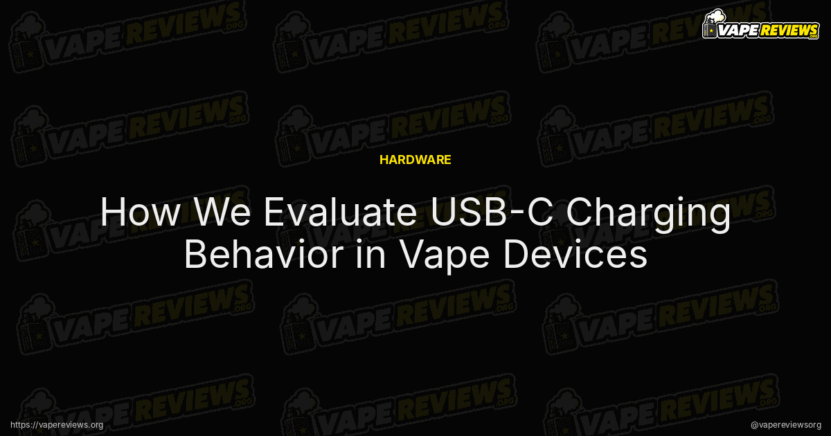 How We Evaluate USB-C Charging Behavior in Vape Devices article header image