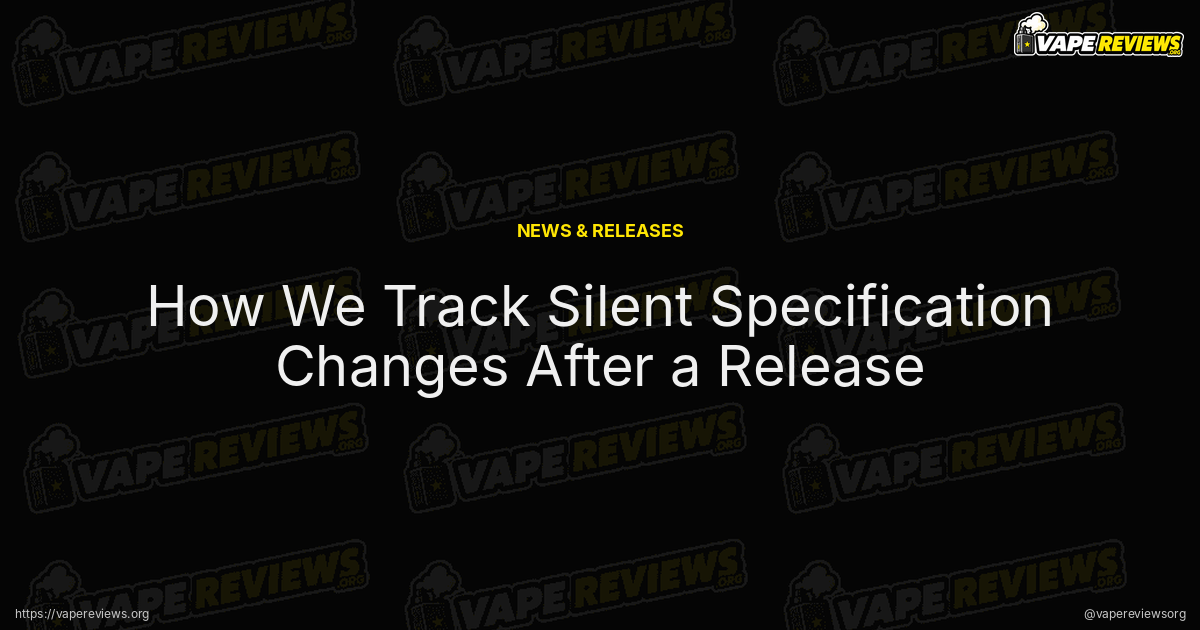 How We Track Silent Specification Changes After a Release article header image How We Track Silent Specification Changes After a Release article header image
