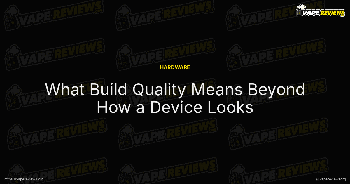 What Build Quality Means Beyond How a Device Looks article header image