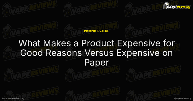 What Makes a Product Expensive for Good Reasons Versus Expensive on Paper article image
