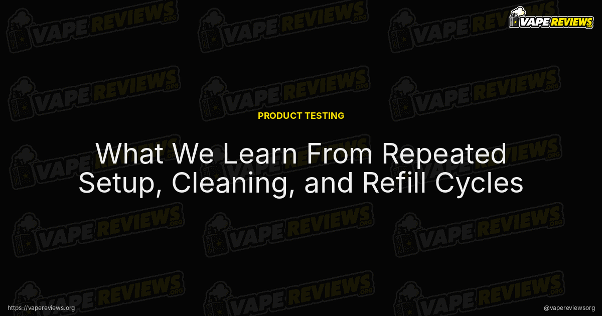 What We Learn From Repeated Setup, Cleaning, and Refill Cycles article header image What We Learn From Repeated Setup, Cleaning, and Refill Cycles article header image