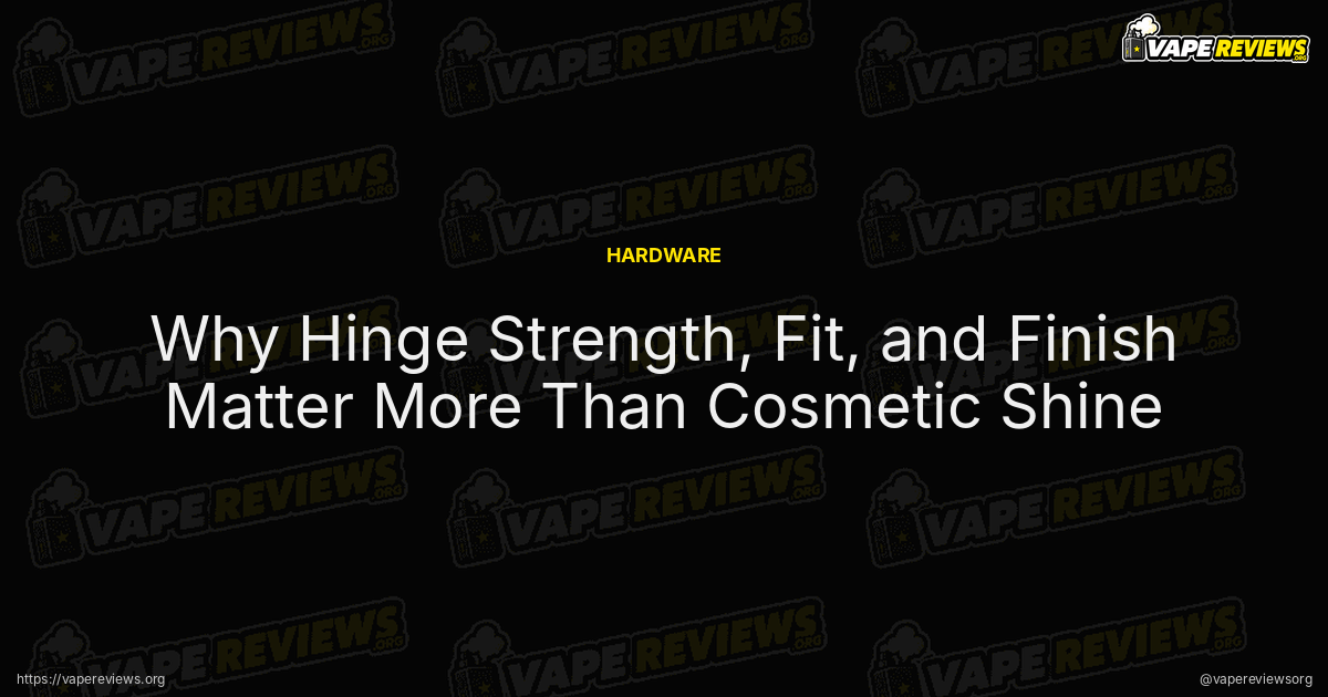 Why Hinge Strength, Fit, and Finish Matter More Than Cosmetic Shine article header image