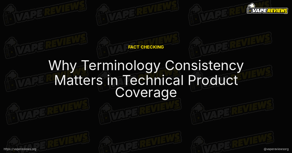 Why Terminology Consistency Matters in Technical Product Coverage article header image