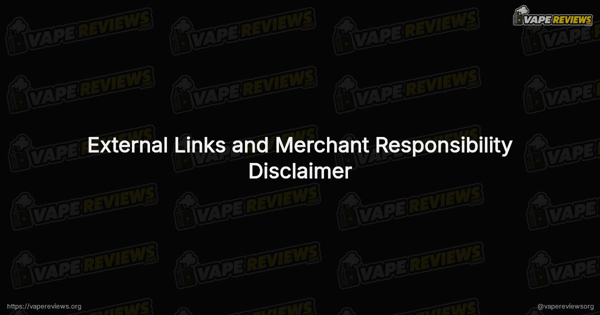 External Links and Merchant Responsibility Disclaimer page header image
