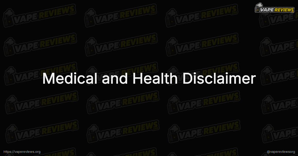 Medical and Health Disclaimer page header image Medical and Health Disclaimer page header image