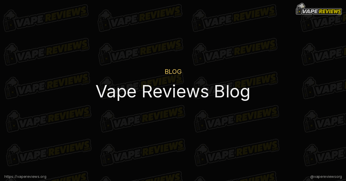 Vape Reviews Blog page header image
