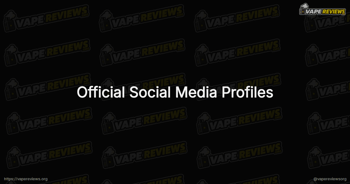 Official Vape Reviews social media profiles card